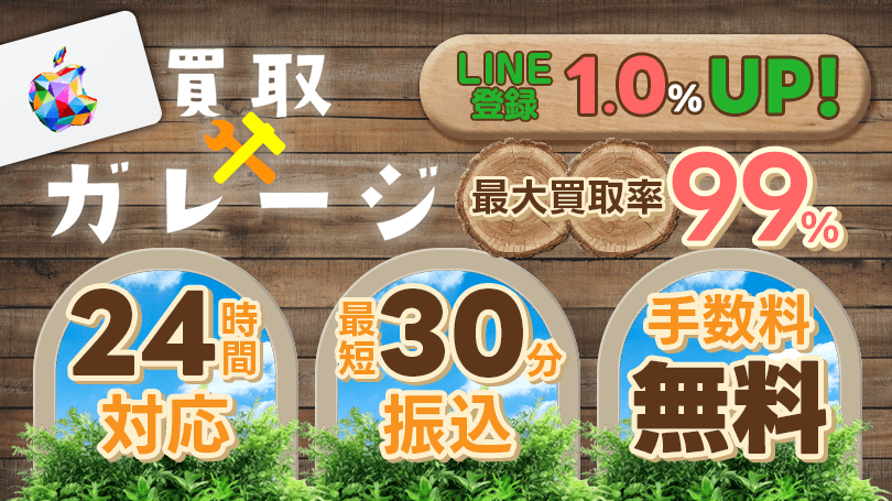 買取ガレージ 最大買取率99％