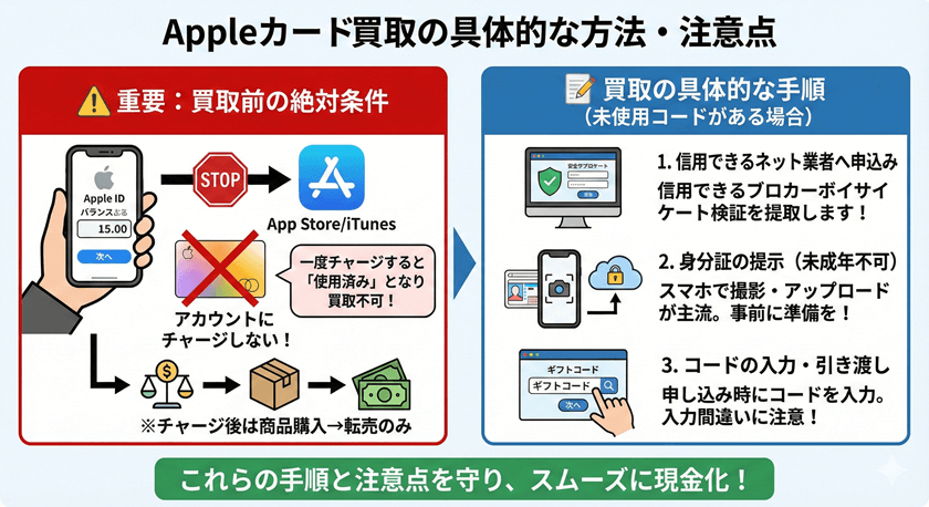 Appleカード買取の具体的な方法