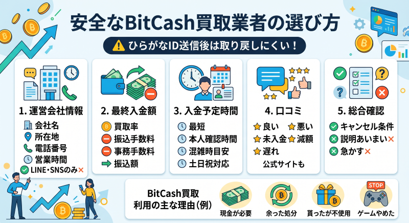 BitCash買取業者を選ぶポイント
