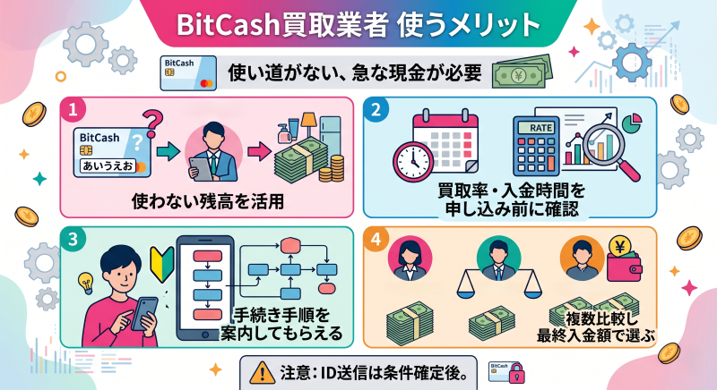 BitCash買取業者を使うメリット