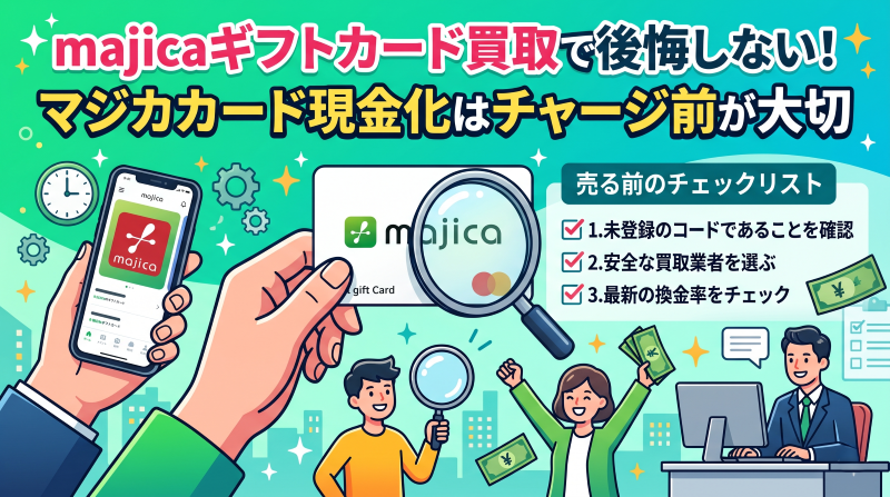 majicaギフトカード買取で後悔しない！マジカカード現金化はチャージ前が大切