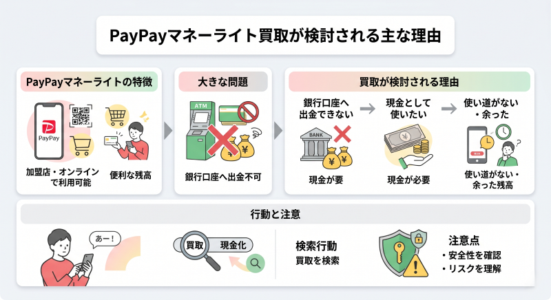 PayPayマネーライトを買取してもらいたい理由