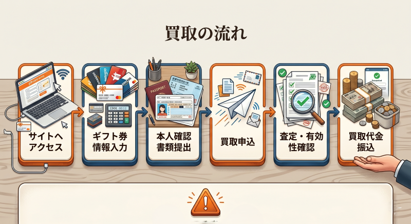 Amazonギフト券買取の流れ
