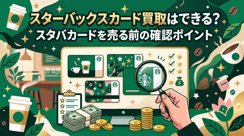 スターバックスカード買取はできる？スタバカードを売る前の確認ポイント