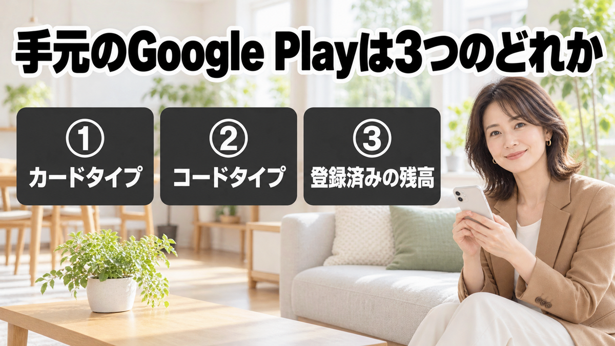 手元のGoogle Playは3つのどれか