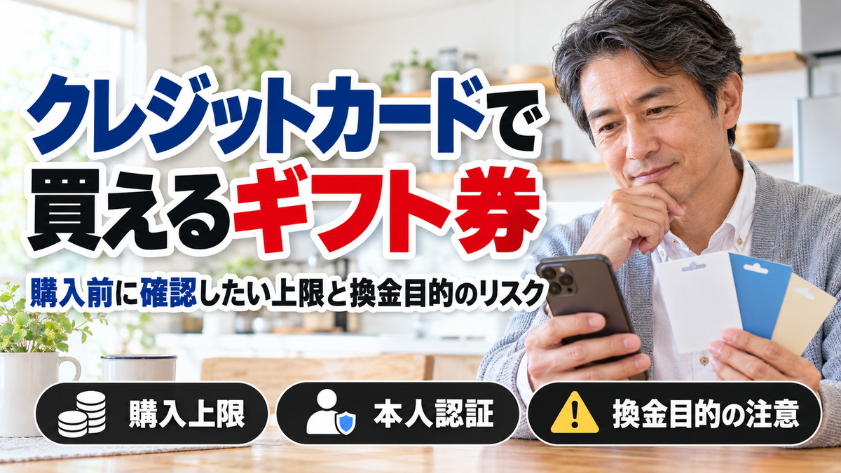クレジットカードで買えるギフト券の一覧!購入前に確認したい上限と換金目的のリスク