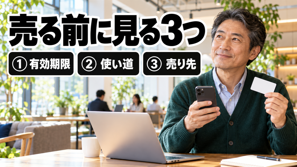 売る前に見る3つ