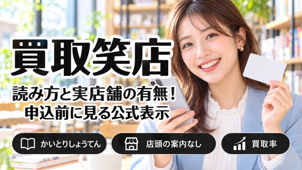 買取笑店の読み方と実店舗の有無！申込前に見る3つの公式表示と買取率