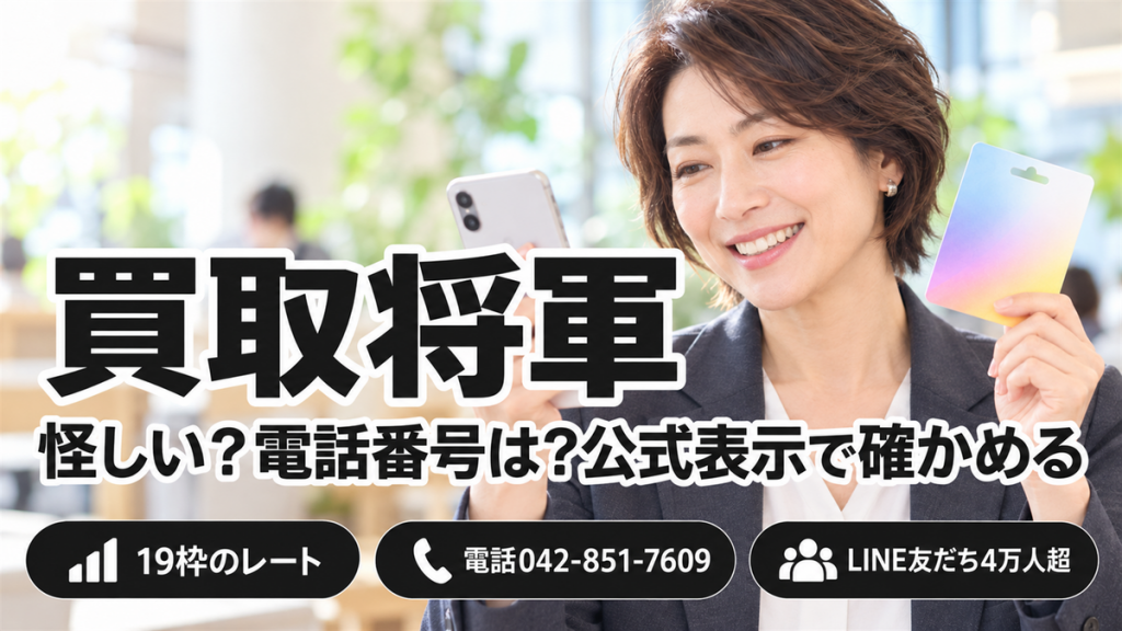 買取将軍は怪しい？電話番号・会社情報・買取率19行を公式表示で確認【2026年10月14日時点】