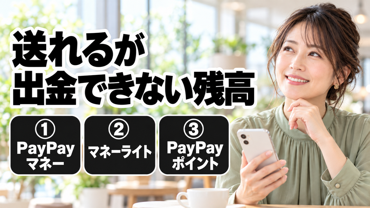 送れるが出金できない残高