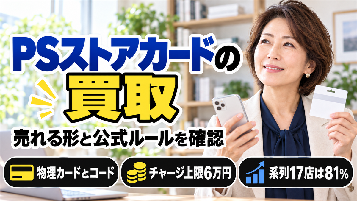 プレイステーションストアカード買取！PSNカードの現金化で売れる形と公式ルール