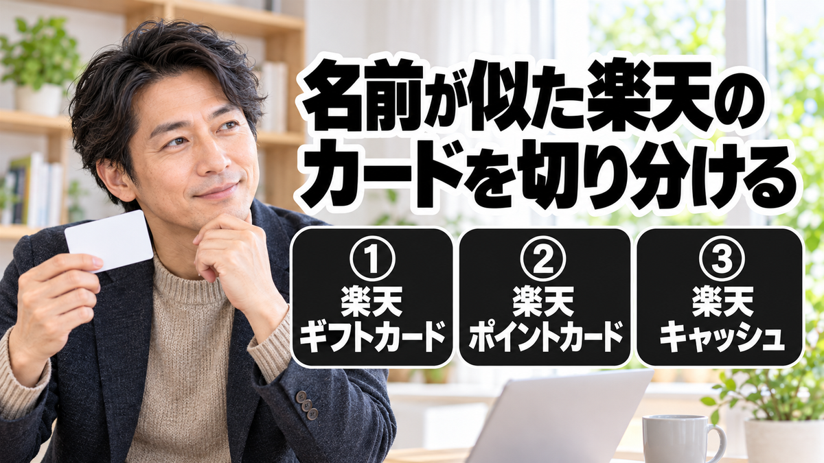 名前が似た楽天のカードを切り分ける