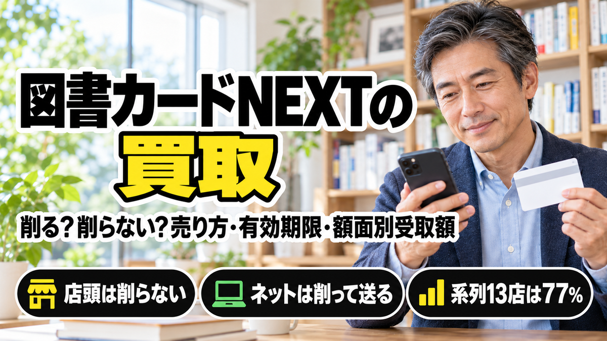 図書カードNEXTの買取は削る？削らない？公式の残高確認の仕組みから売り方・有効期限・額面別の受取額まで